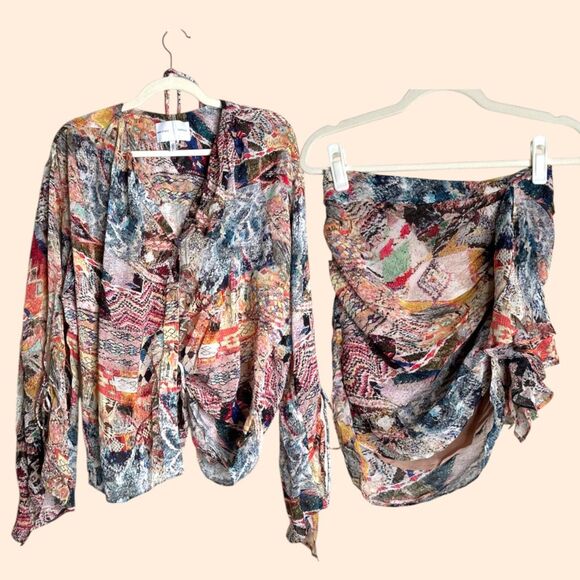 H&M Studio Floral Wrap Skirt Set - Picture 2 of 11